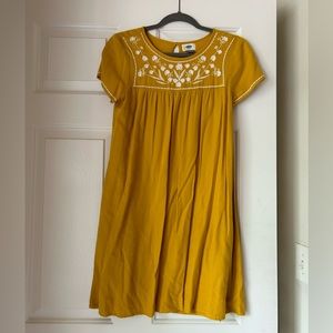 Old Navy size S yellow embroidered sun dress